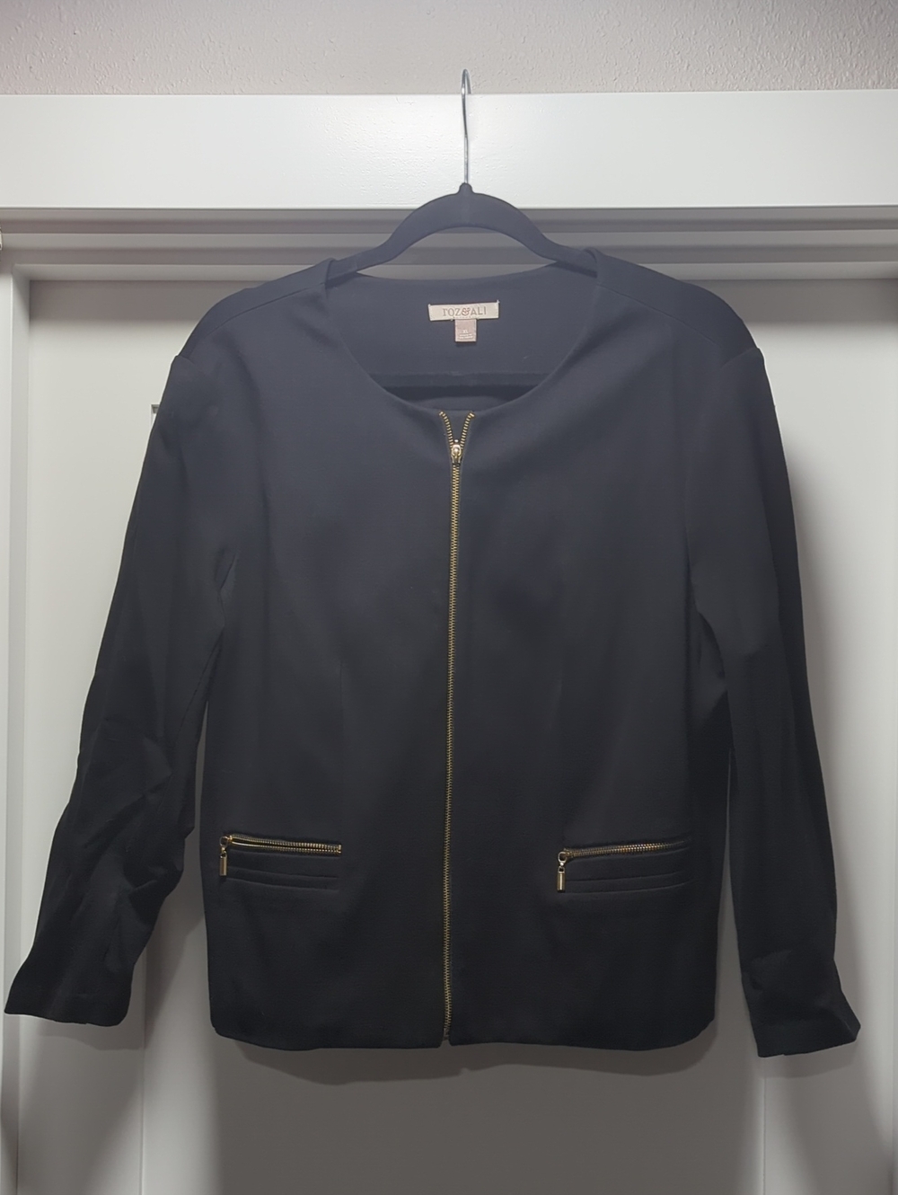Roz & Ali Black Jacket with Gold Zippers